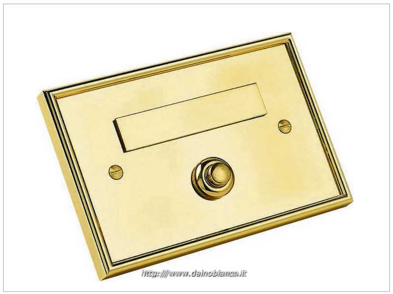 Campanello Da Esterno In Metallo Cromato - Con Targhetta Personalizzabile - Pulsante Resistente Alle Intemperie - Foto 5